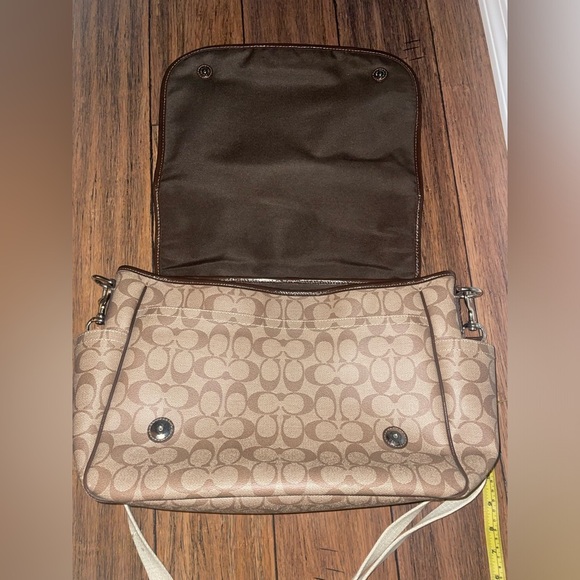 Coach signature logo bag coach messenger bag coach laptop y2k travel work bag - Picture 10 of 14